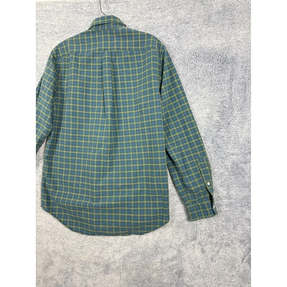 Polo Ralph Lauren Mens Plaid Button Down Shirt Blue Green Yellow Cotton M 9391